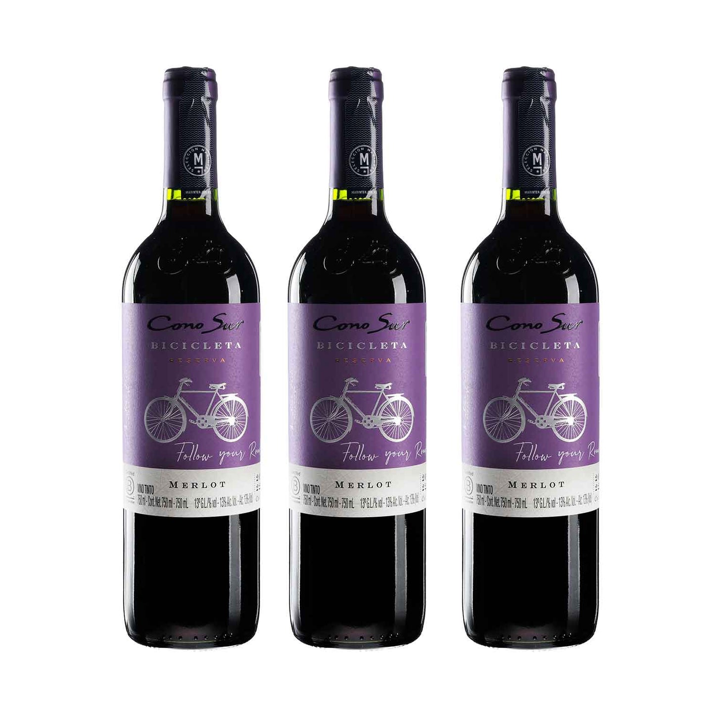 Promo 3X2 - Vino Tinto - Cono Sur Bicicleta Merlot - 750 ml