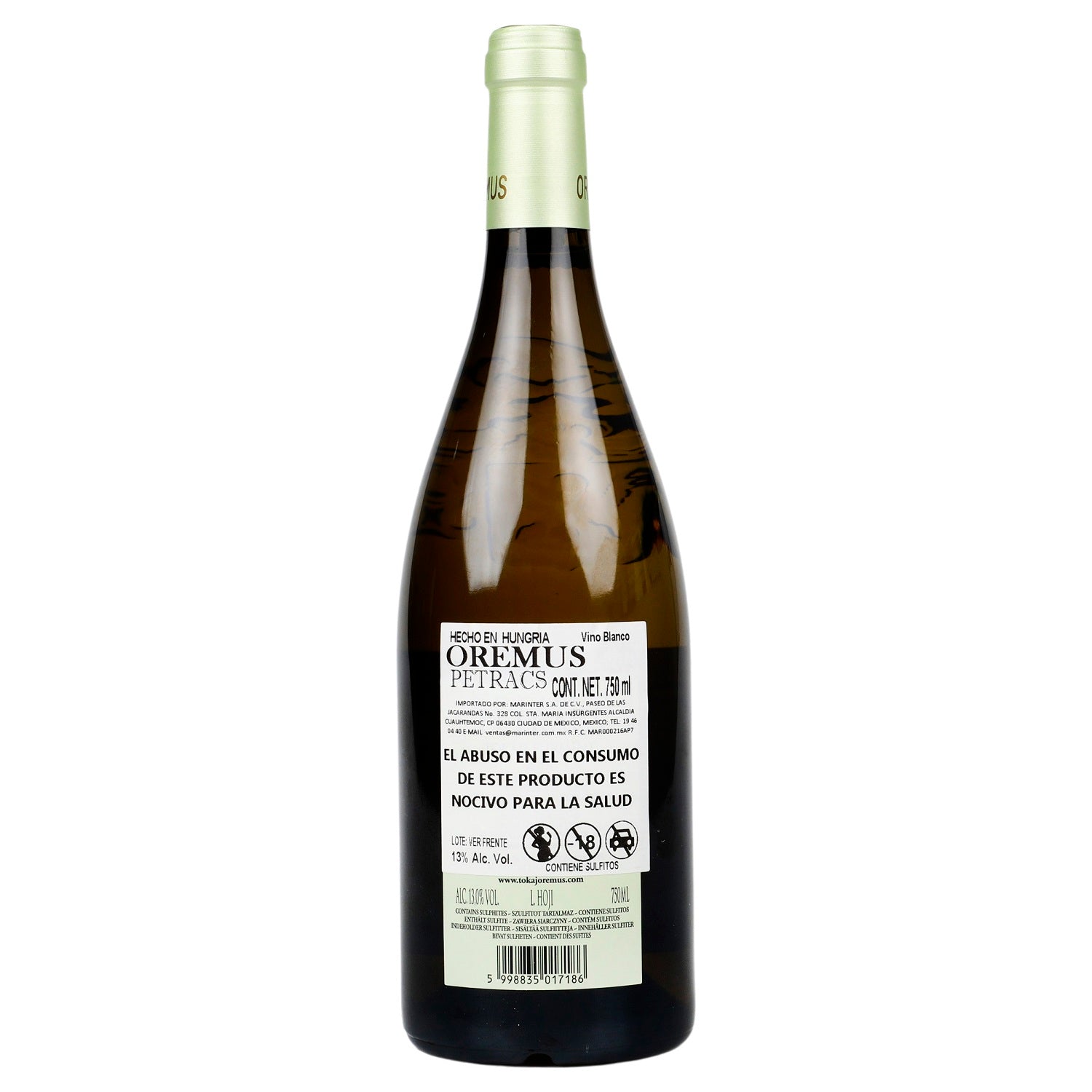 Vino Blanco Oremus Petracs Furmit 2018 de 750 ml