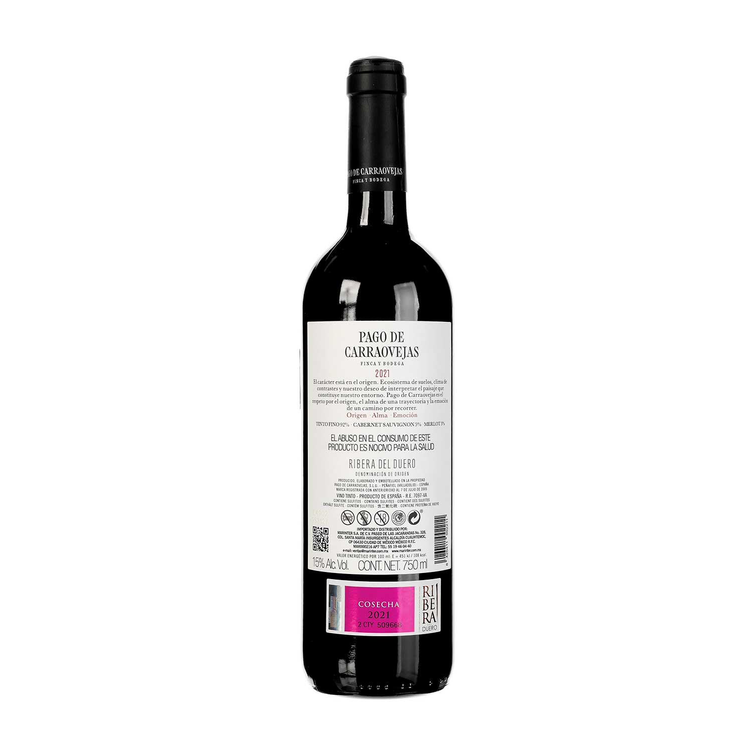 Vino Tinto - Pago de Carraovejas 2021 de 750 ml-España