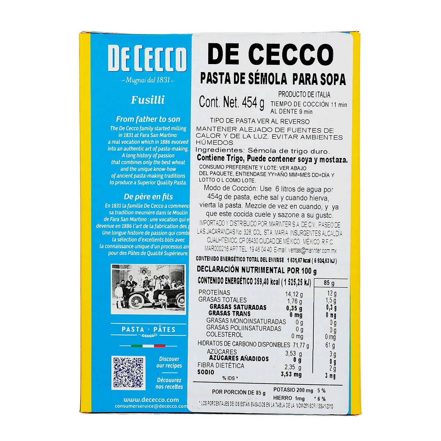 De Cecco - Pasta Fusilli - 454 gr - Italia