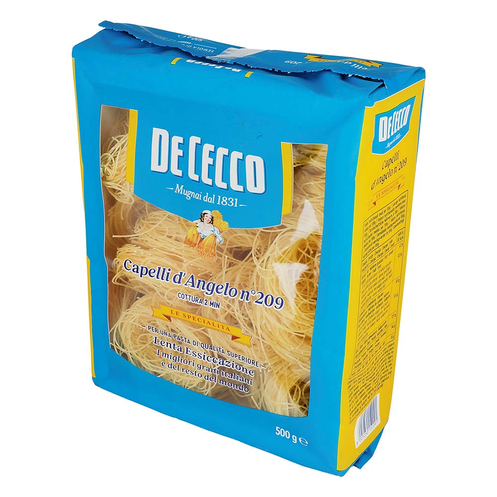 Pasta - De Cecco Nidi Capelli D Angelo De Sémola 500 gr - Italia
