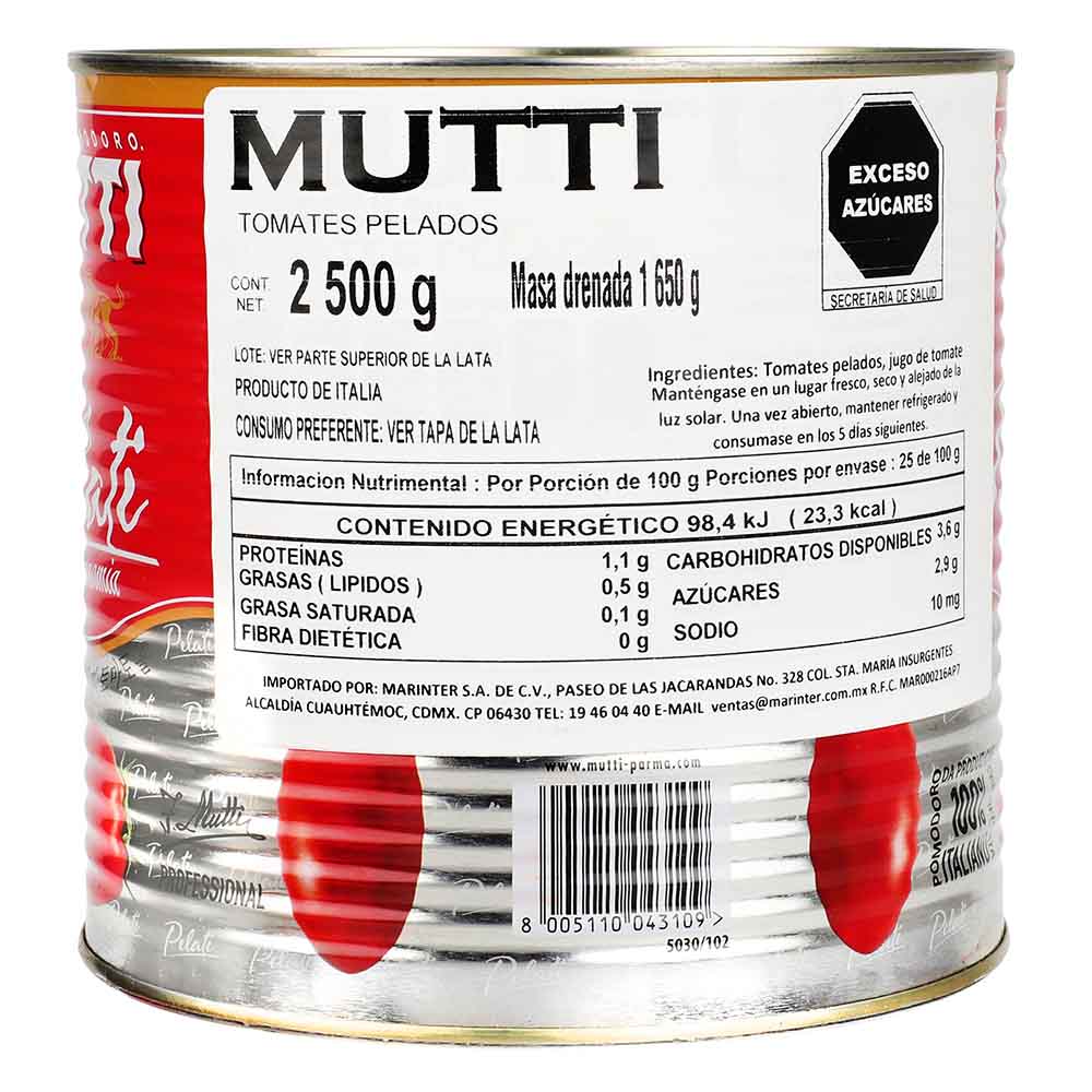 Tomates - Mutti Pelados - 2500 gr - Italia