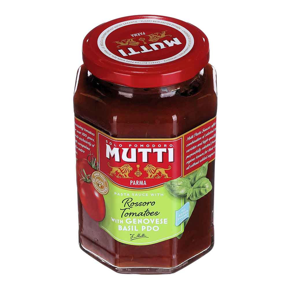Salsa - Mutti de Tomate con Albahaca de 400 g - Italia