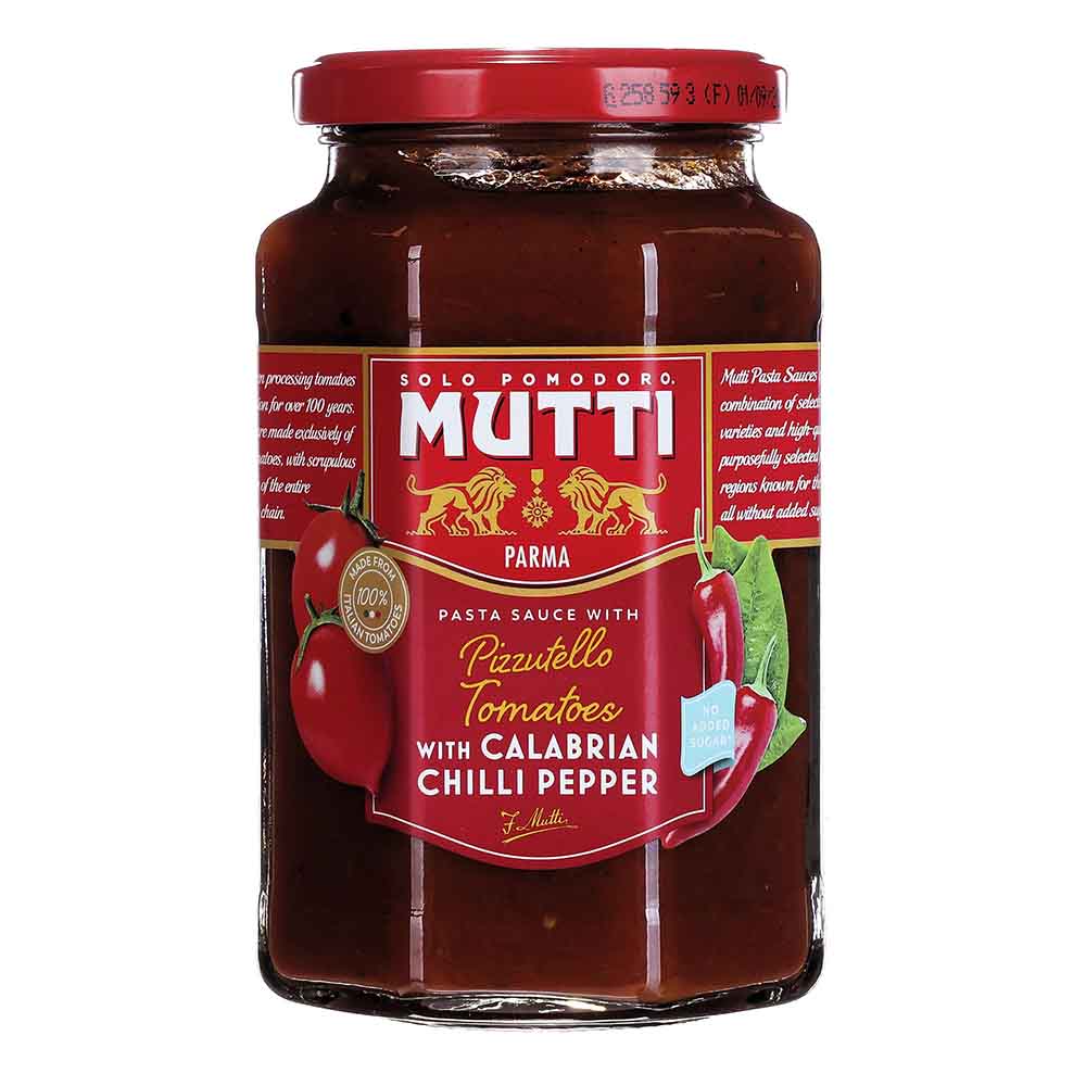 Salsa - Mutti de Tomate con Chile Picante de 400 g - Italia
