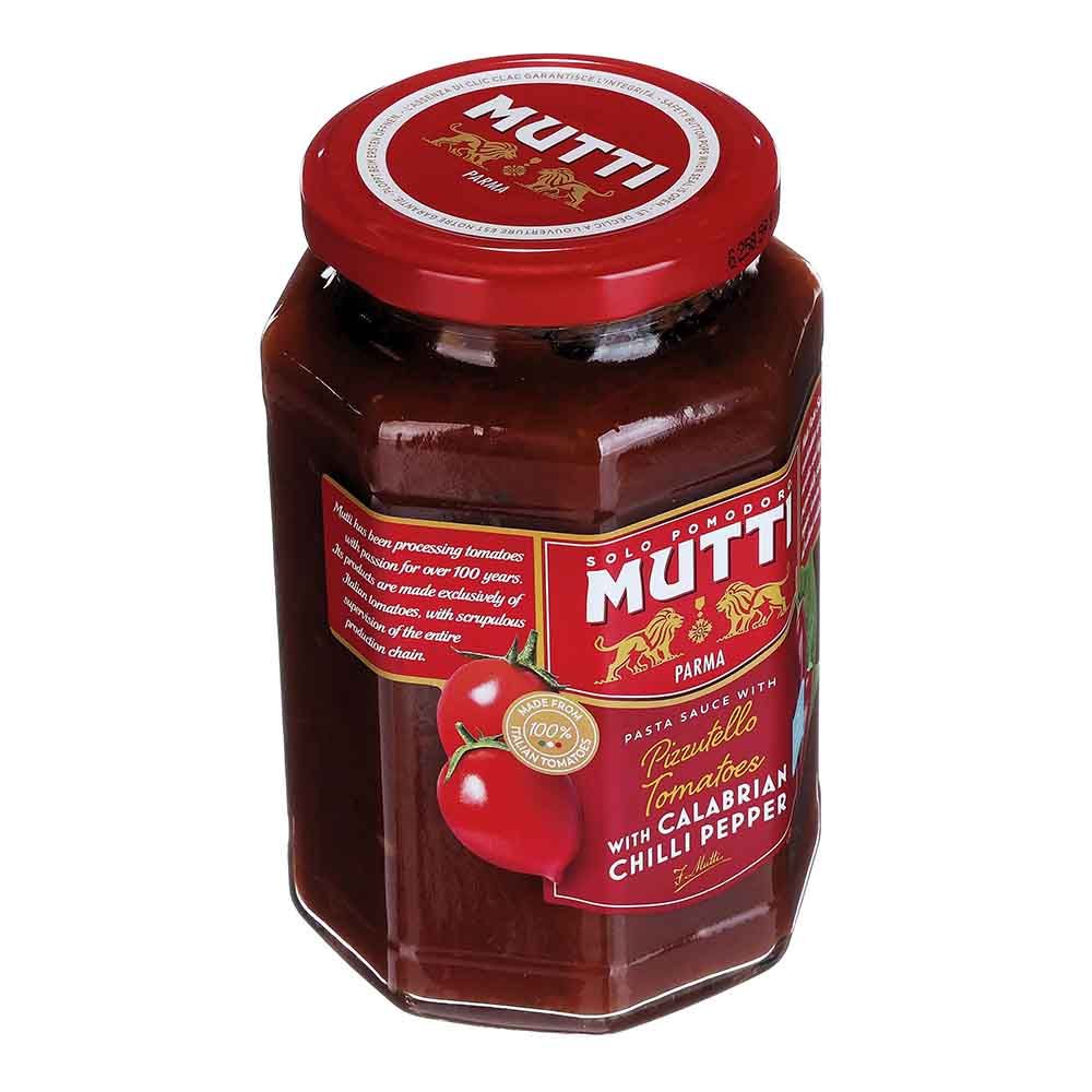 Salsa - Mutti de Tomate con Chile Picante de 400 g - Italia