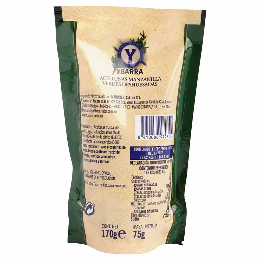Aceitunas - YBarra sin Hueso Doy Pack - 170 g - España