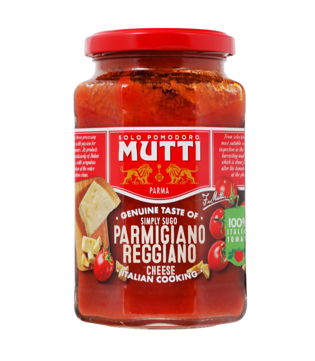 Salsa - Mutti de Tomate con Queso Parmigiano Reggiano - 400 g