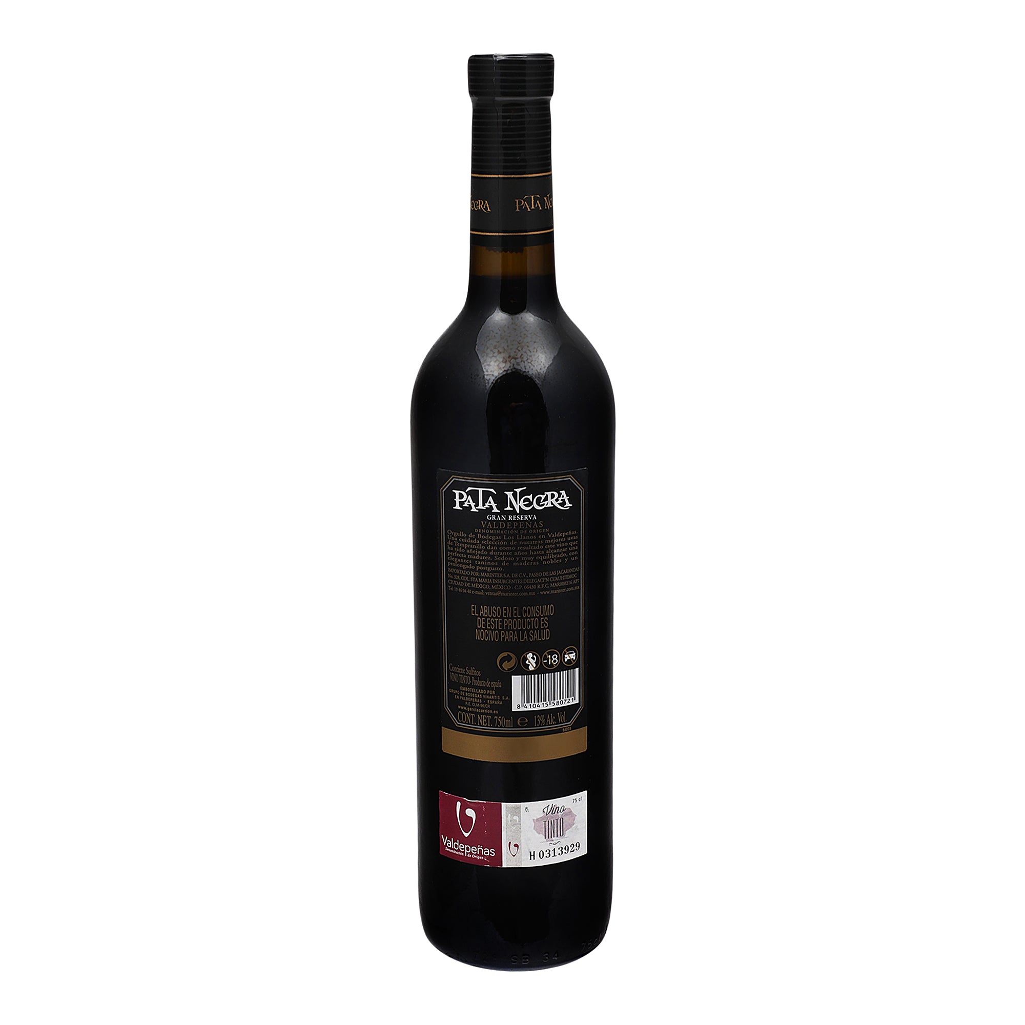 Vino tinto - Pata Negra Valdepeñas Gran Reserva - 750 ml
