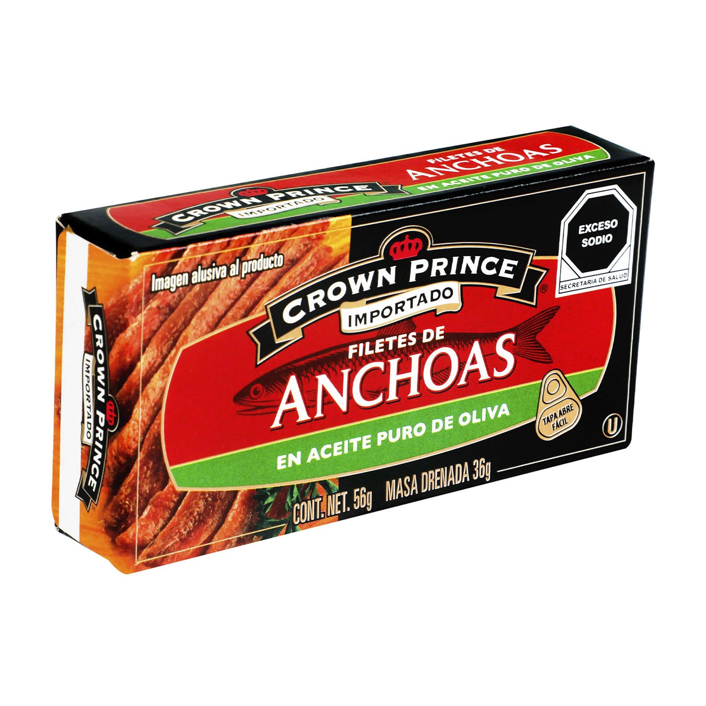 Crown Prince - Filete de Anchoas en Aceite Puro Oliva 56 gr - Estados Unidos