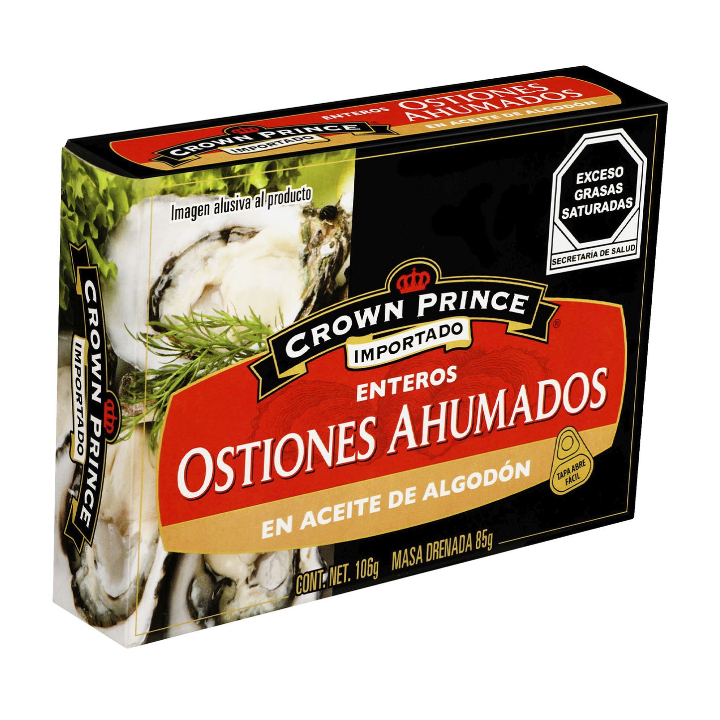 Crown Prince - Ostiones Ahumados en Aceite Algodón  106gr - Estados Unidos