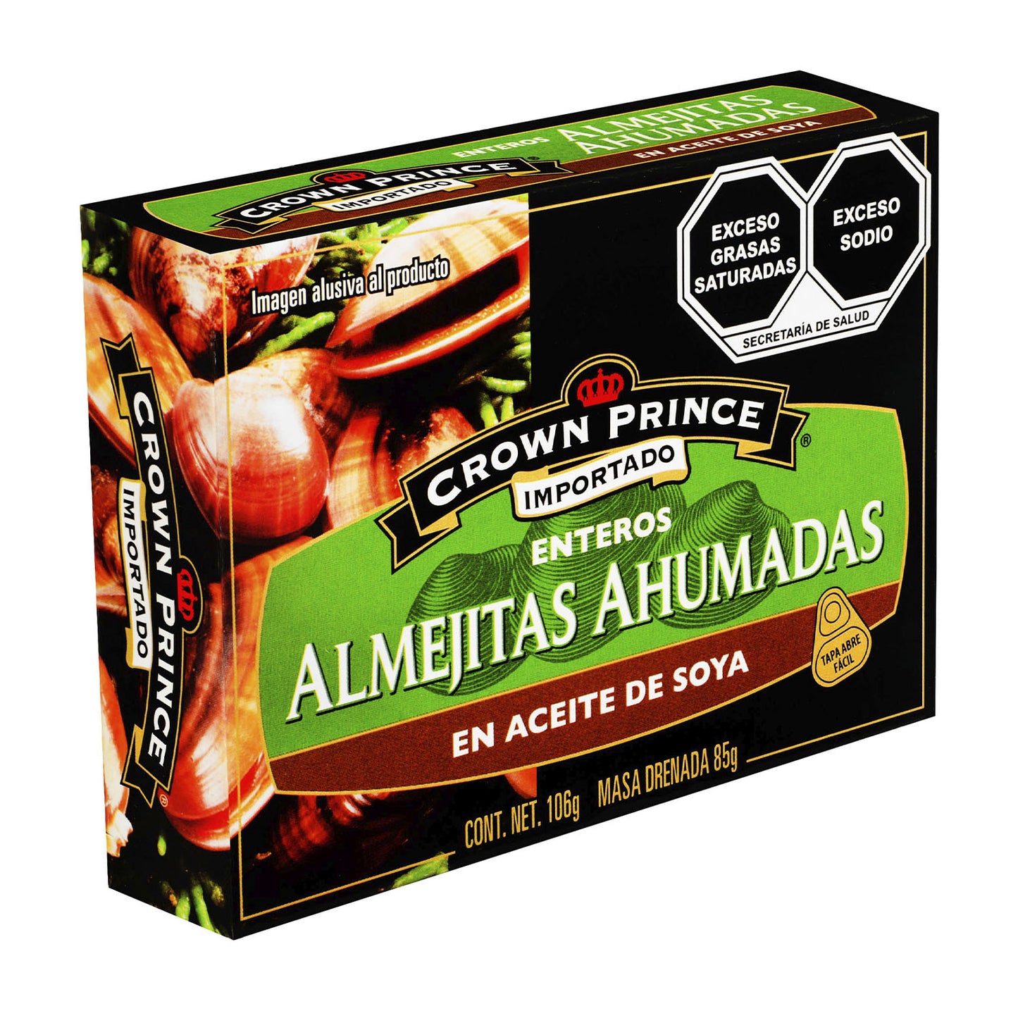 Crown Prince - Almejitas Ahumadas en Aceite de Soya 106 gr - Estados Unidos