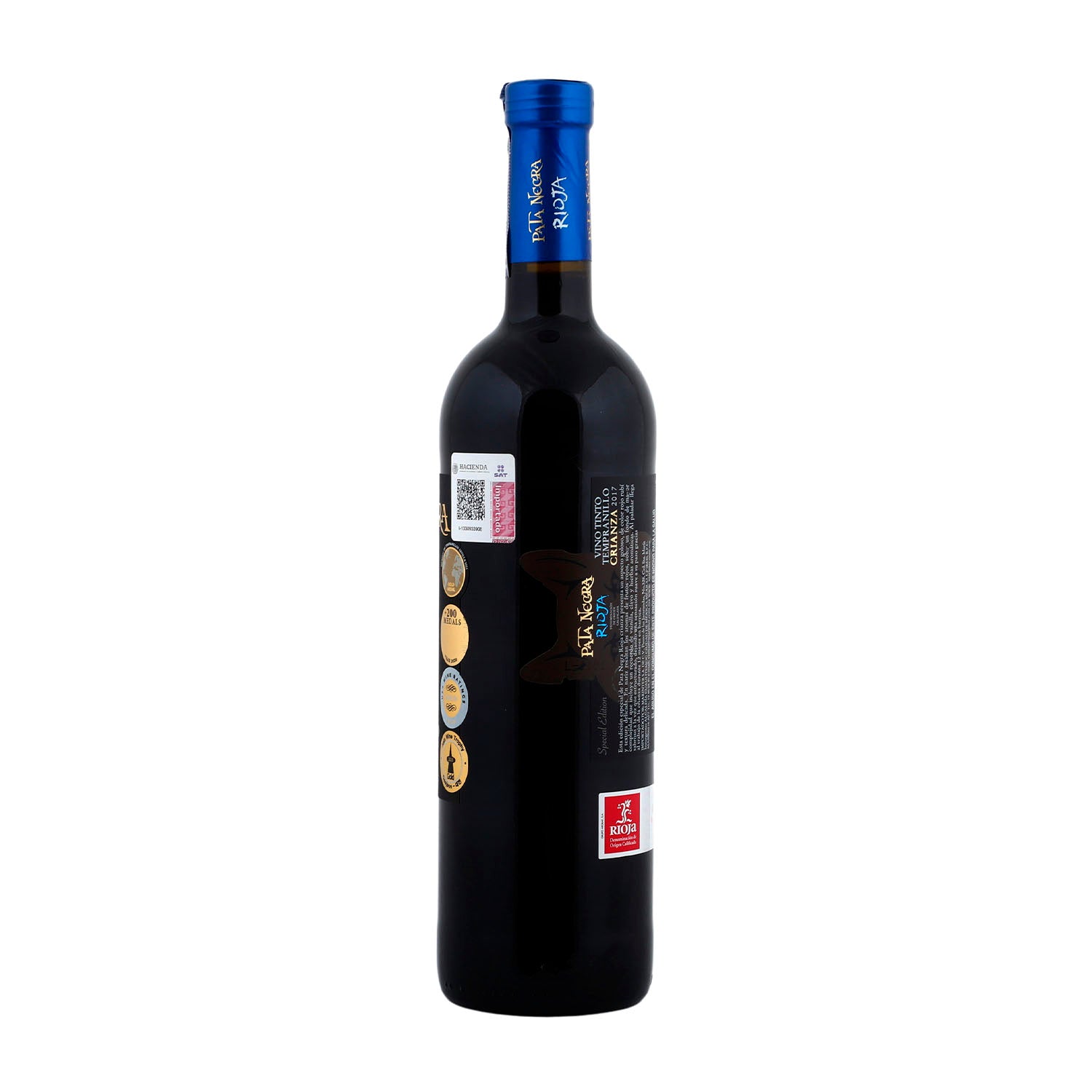 Vino Tinto Pata Negra Tempranillo Rioja Lobo de 750 ml - España