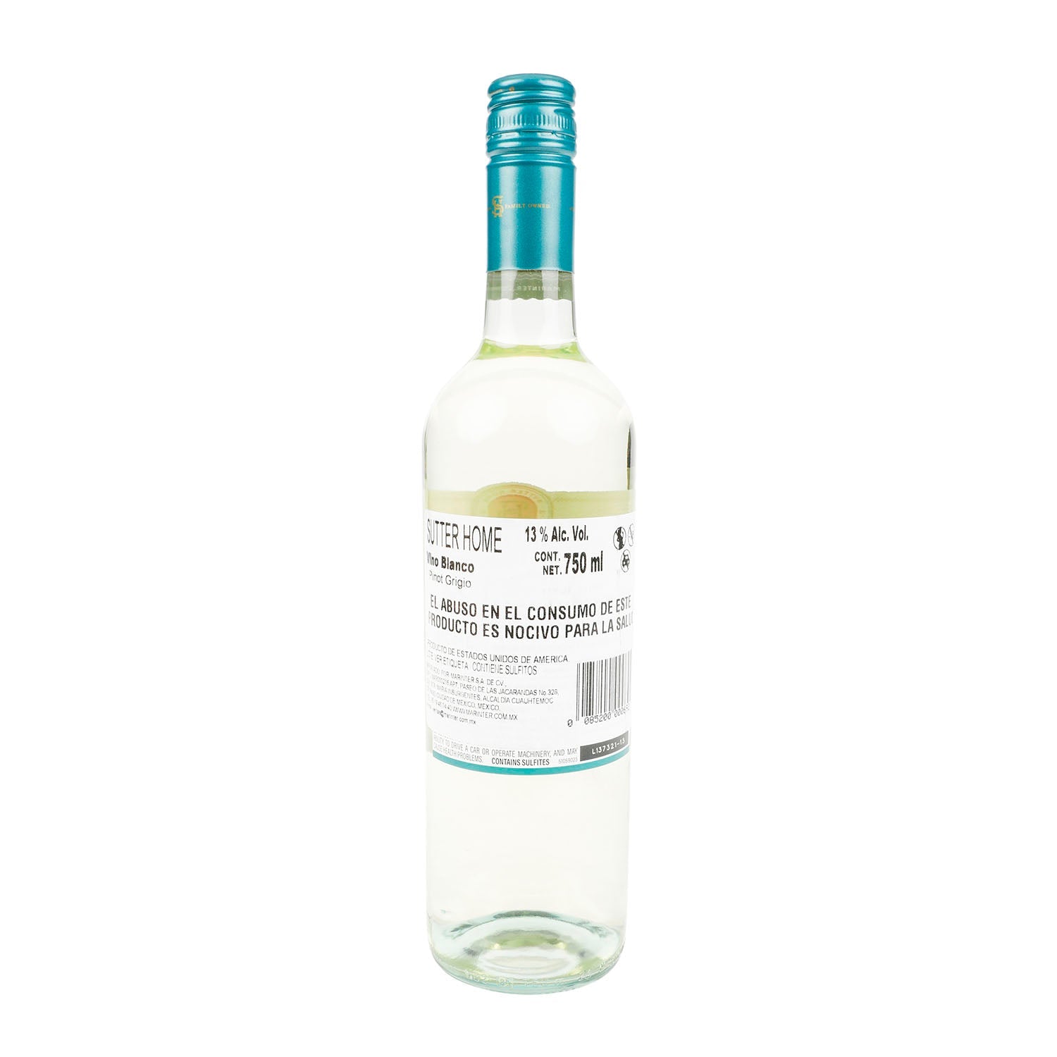 Promo 3x2 - Vino Blanco Sutter Home Pinot Grigio de 750 ml Estados Unidos