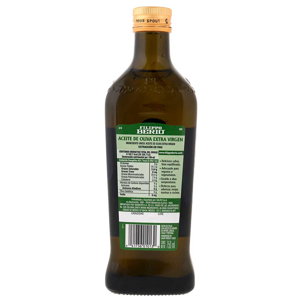 Aceite de Oliva - Filippo Berio Extra Virgen 750 ml - Italia