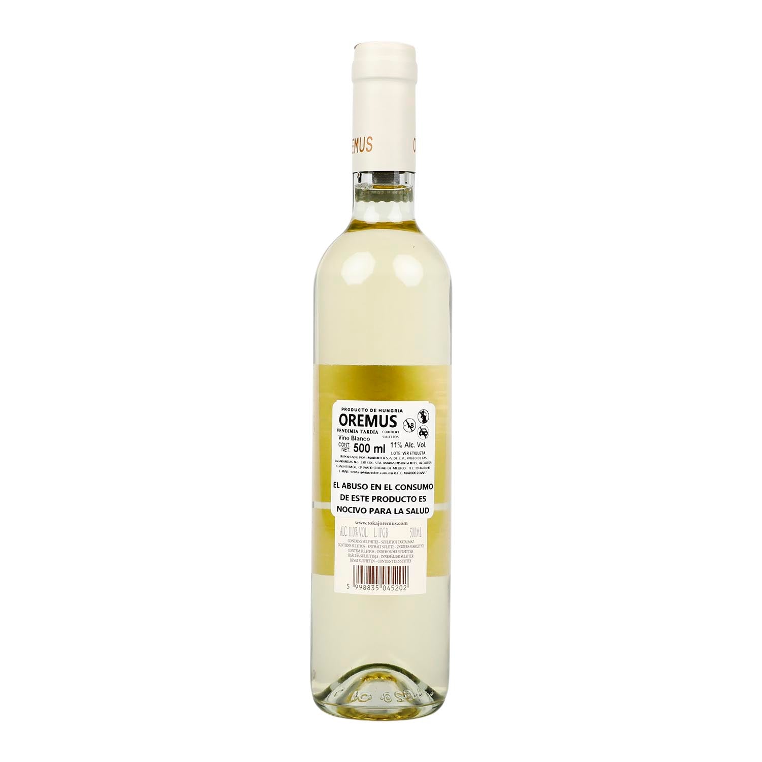 Vino Blanco Oremus Tokaji Vendimia Tardía 2020 de 500 ml