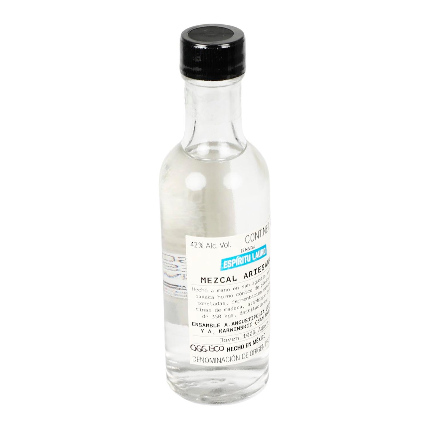 Mezcal Espíritu Lauro Joven de 50 ml - México, Oaxaca