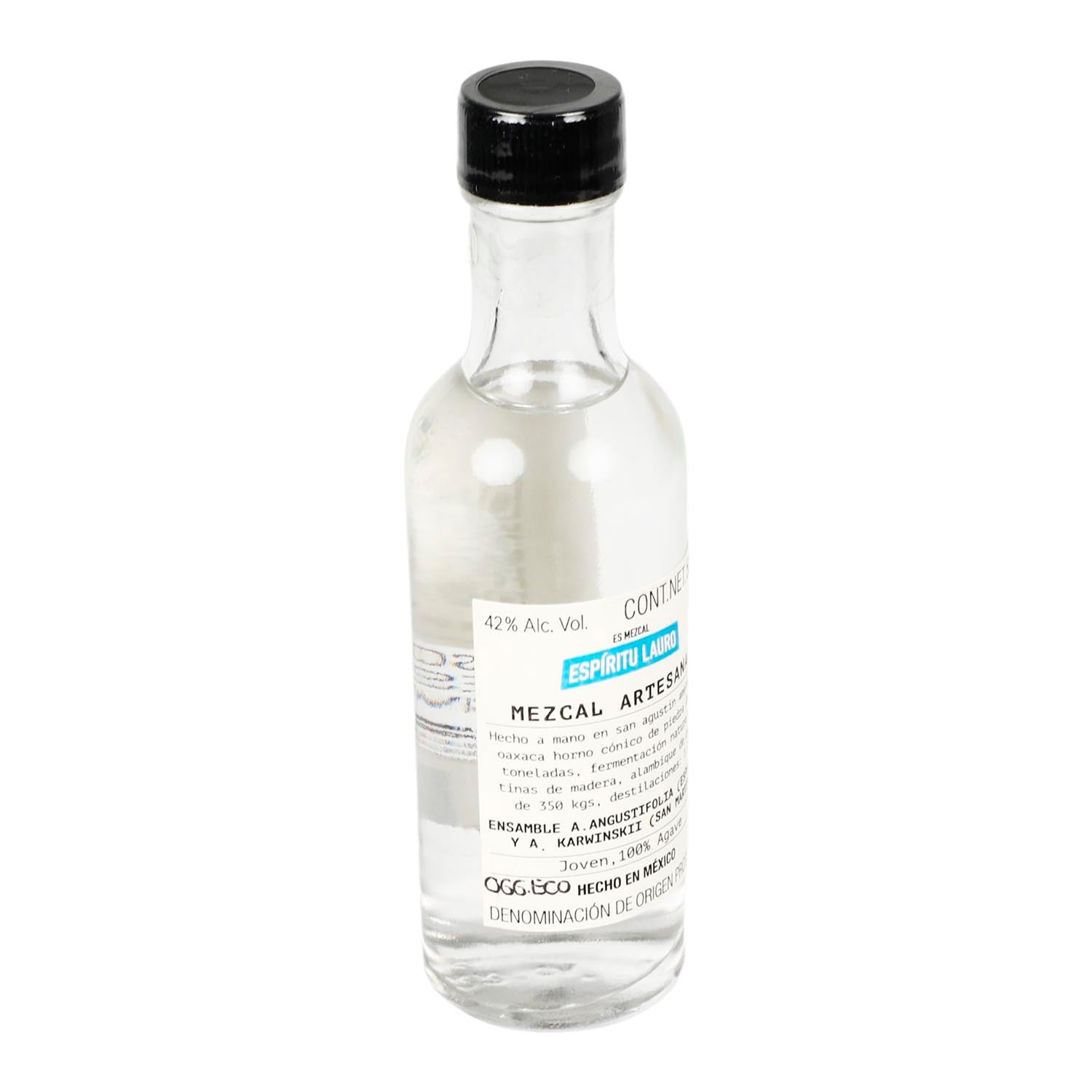 Mezcal Espíritu Lauro Joven de 50 ml - México, Oaxaca