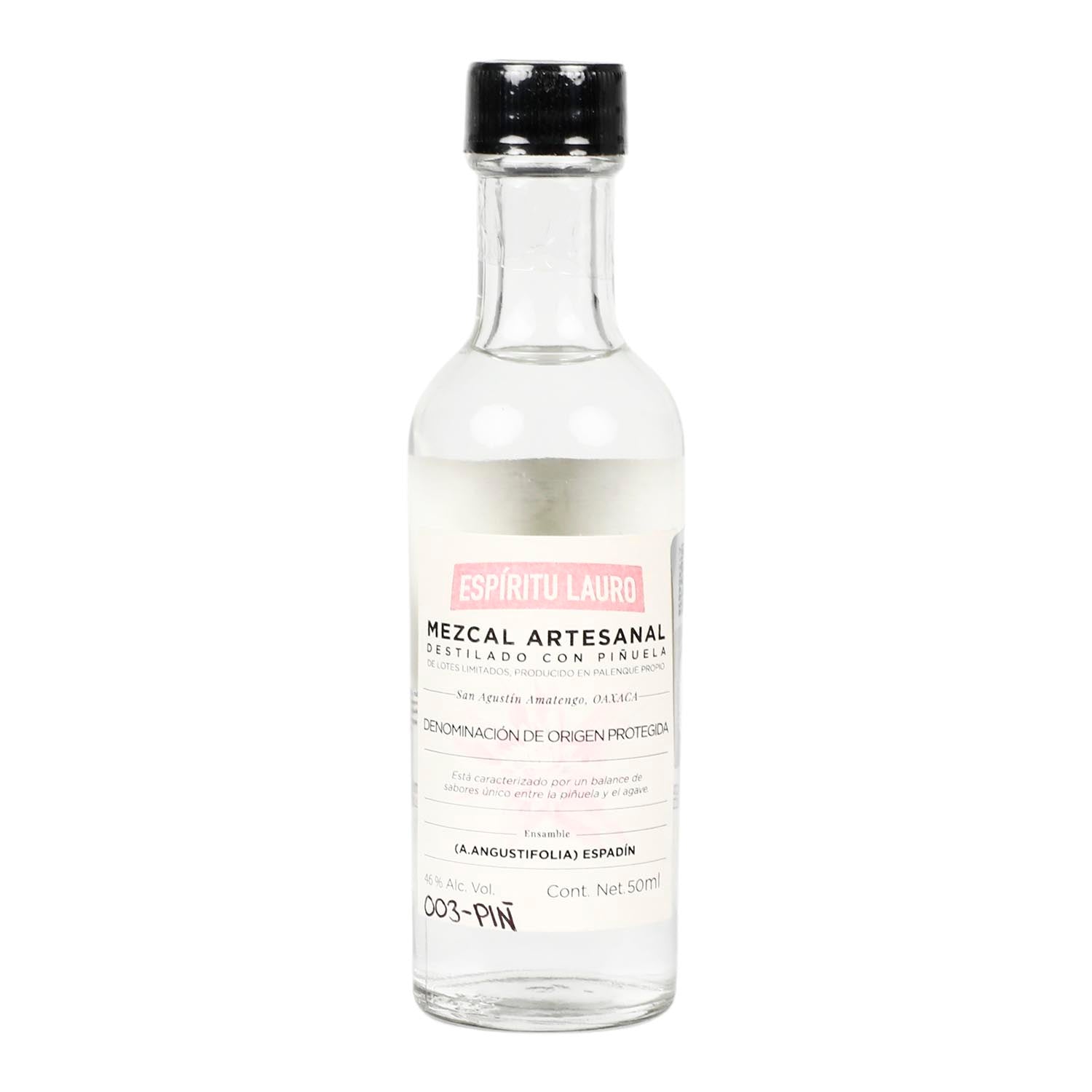 Mezcal Espíritu Lauro Silvestre Piñuelas de 50 ml