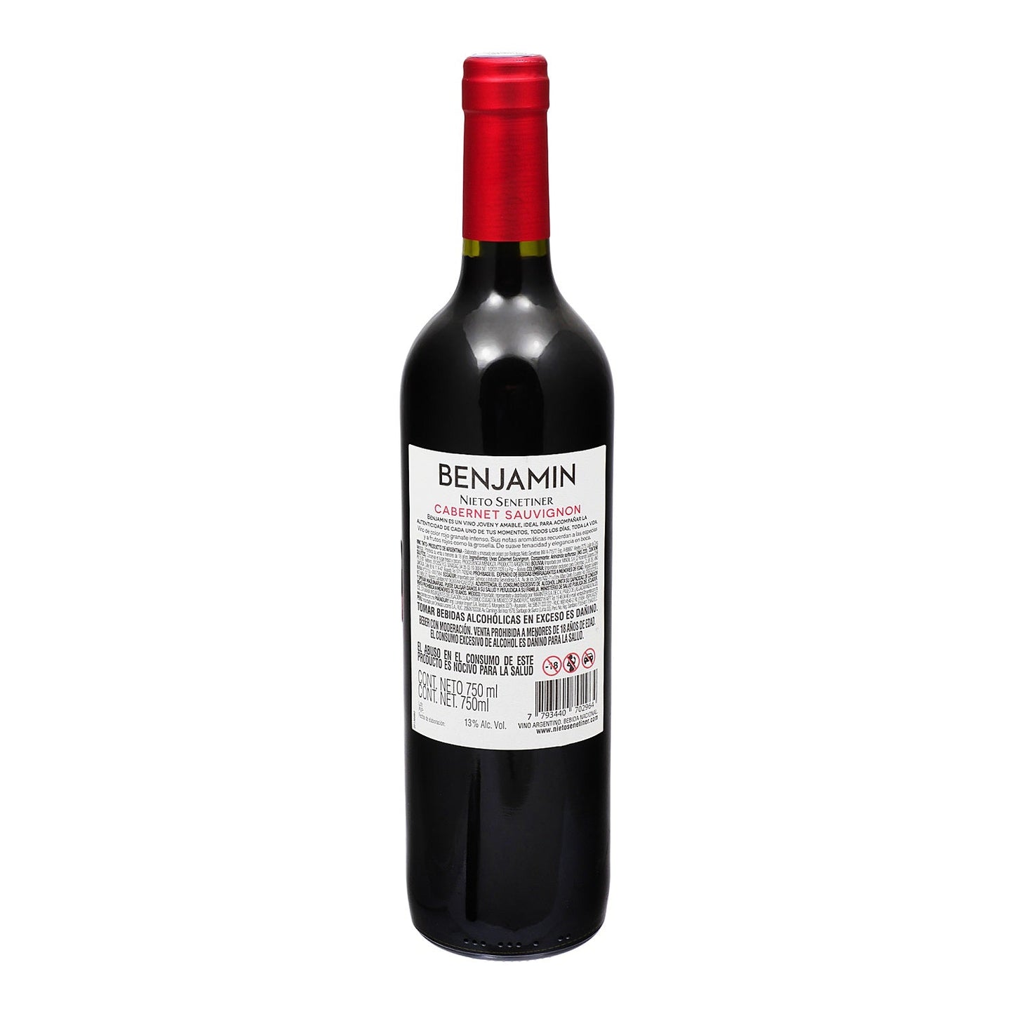 Promo 3X2 - Vino tinto - Benjamin Nieto Senetiner Cabernet Sauvignon - 750  ml