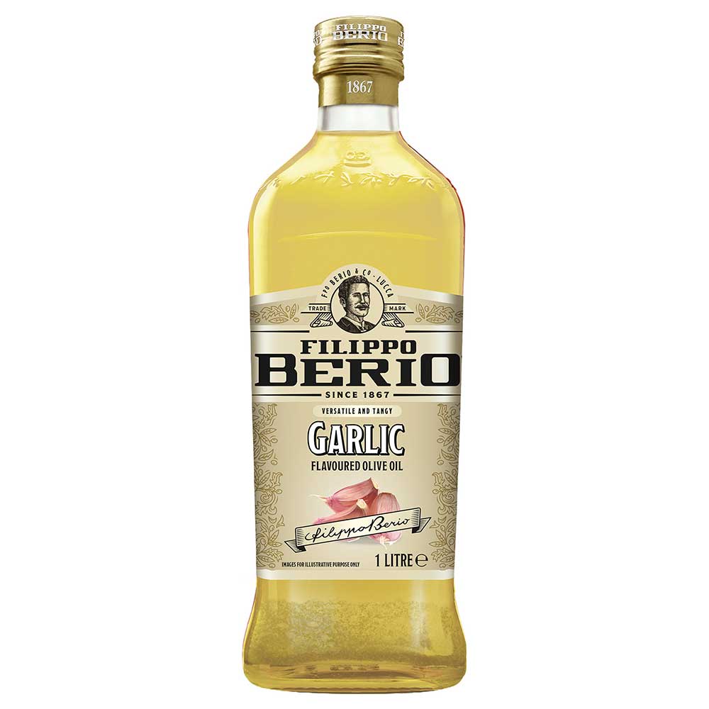 Aceite de Oliva Filippo Berio con Aroma a Ajo de 1000 ml - Italia