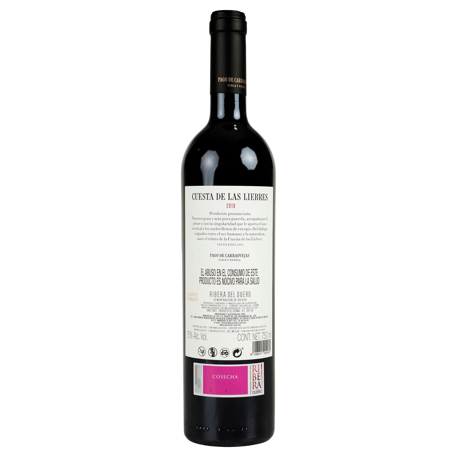 Vino Tinto - Cuesta de las Liebres 2018 - 750 ml - España