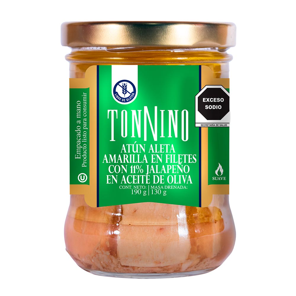 Atun en Filetes Tonnino Jalapeño en Aceite de Oliva 190 g - Costa Rica