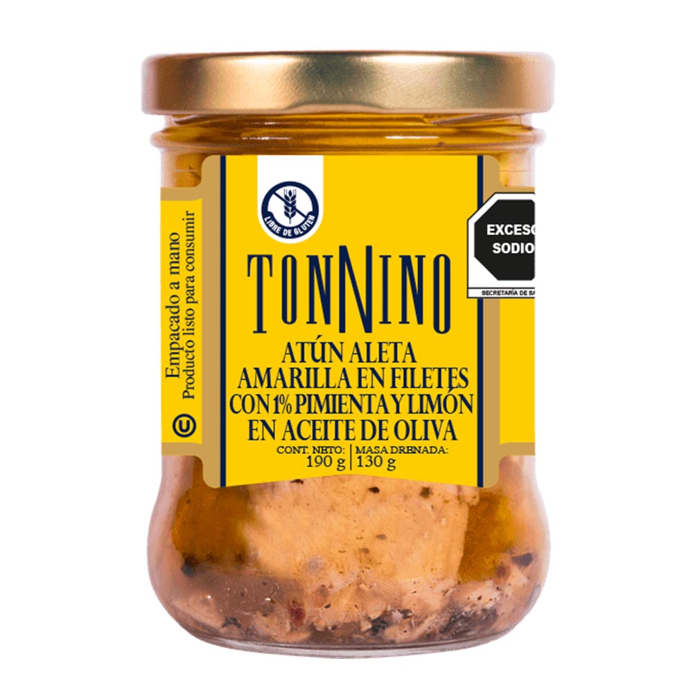 Atun en Filetes Tonnino Pimienta Limon Aceite de Oliva 190g - Costa Rica