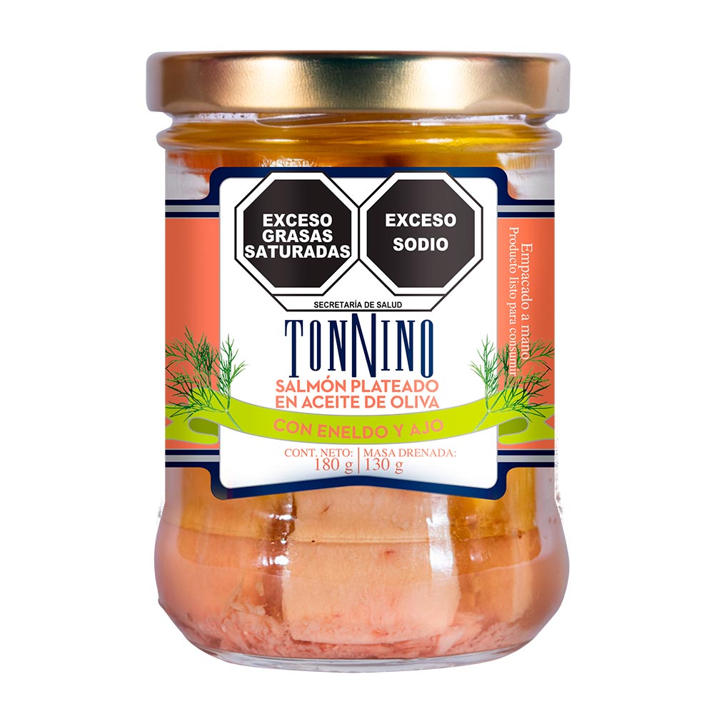 Salmon Pl Tonnino S/Piel S/Hueso Eneldo Ajo A. Oliva 180g - Costa Rica