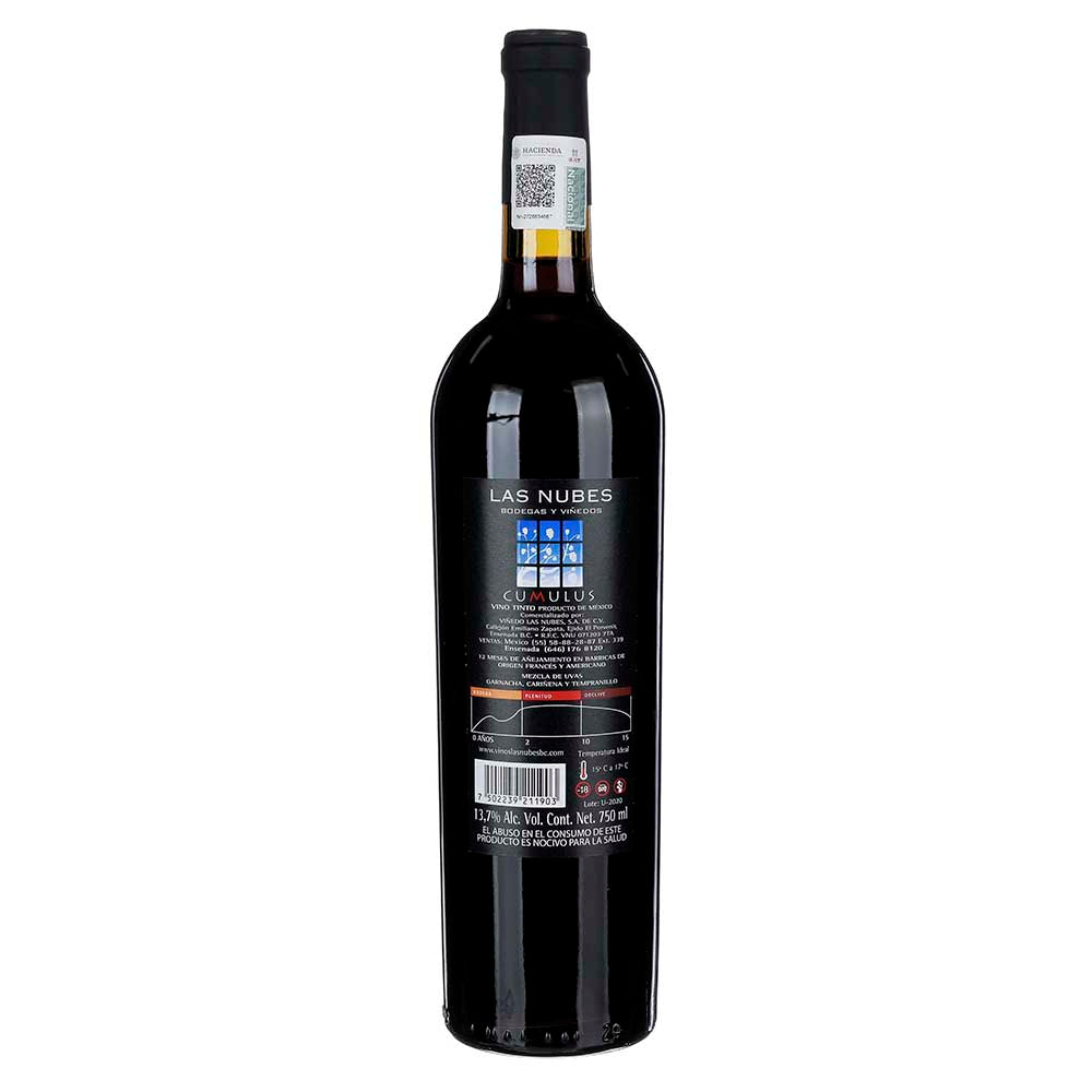 Vino Tinto Las Nubes Cumulus de 750 ml - México