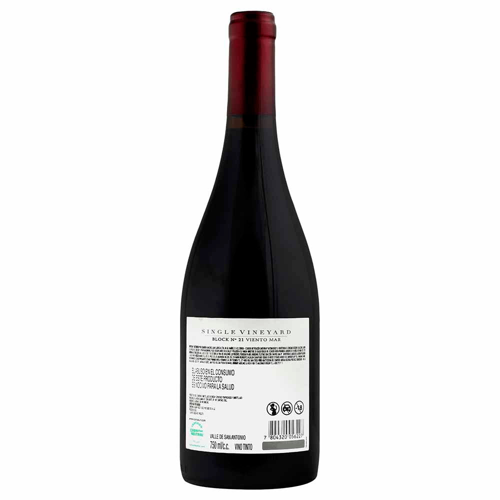 Vino tinto - Cono Sur Single Vineyard Pinot Noir - 750 ml - Chile