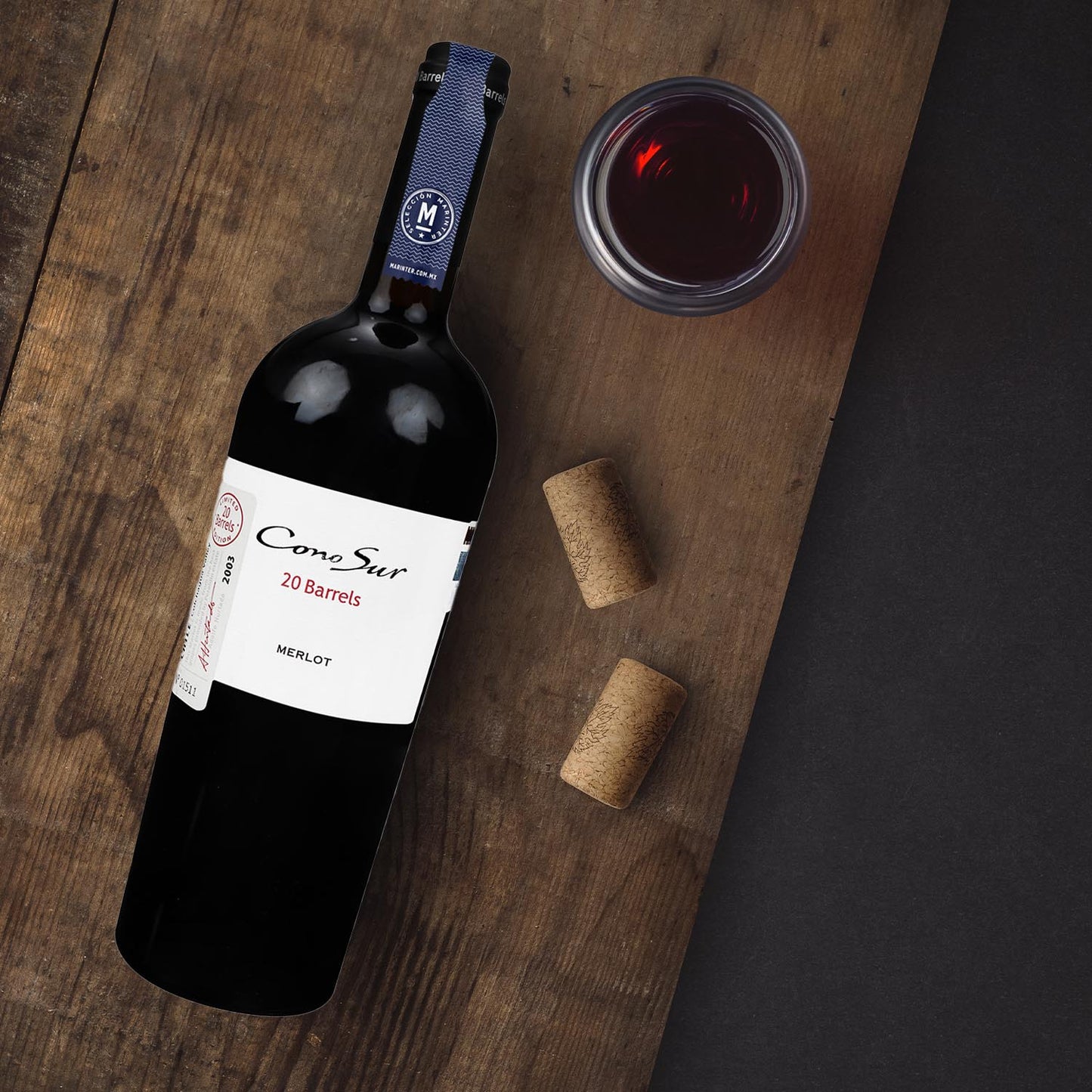Vino Tinto 20 Barrels Merlot  de 750 ml