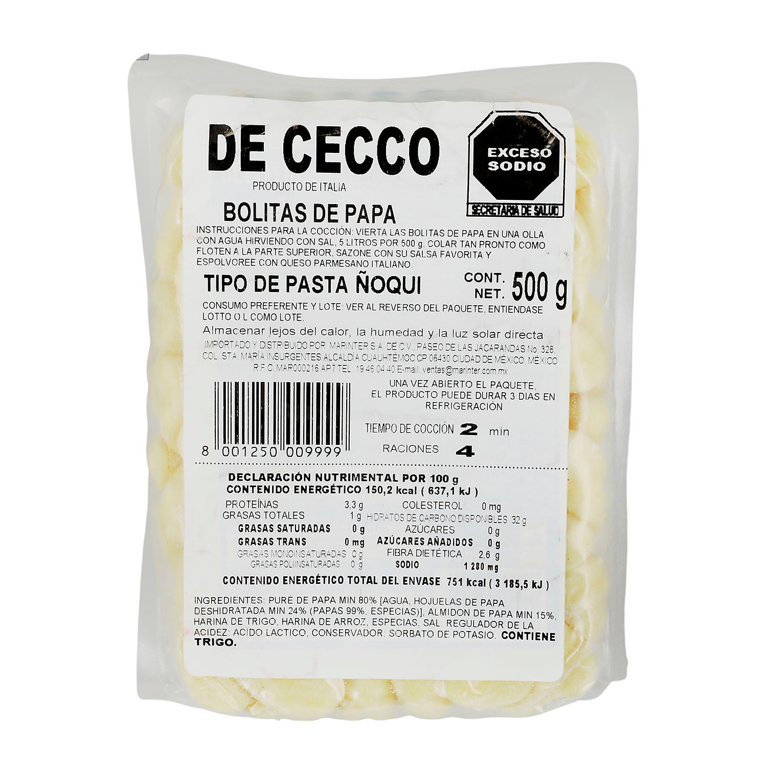 Pasta - De Cecco Gnocchi De Papa - 500 gr