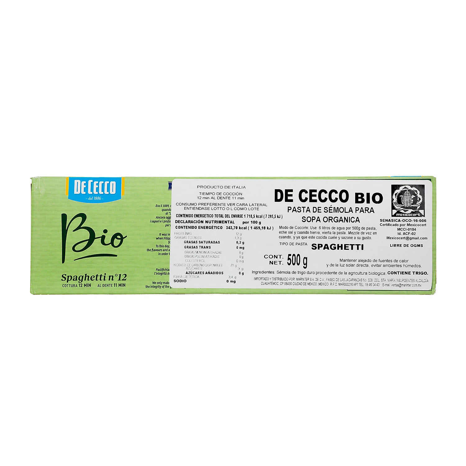 De Cecco - Bio Spaghetti De Sémola - 500 gr
