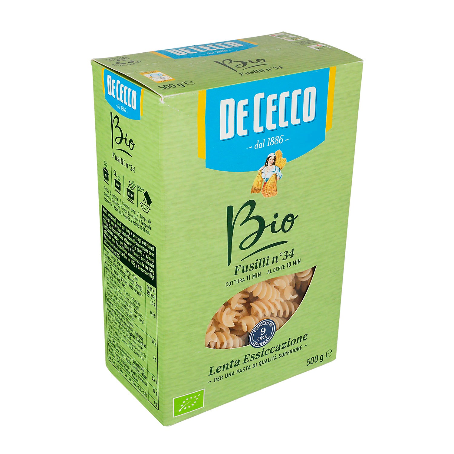 Pasta - De Cecco Bio Fusilli De Sémola - 500 gr