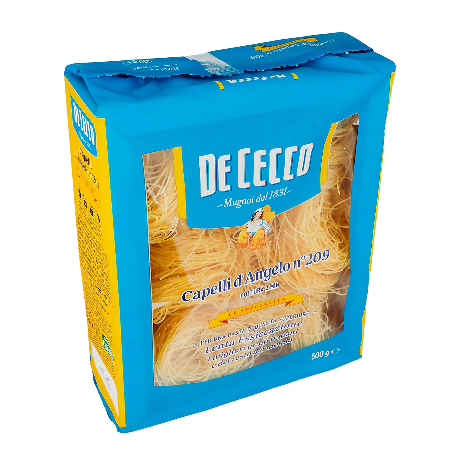 Pasta - De Cecco Nidi Capelli D Angelo De Sémola 500 gr - Italia