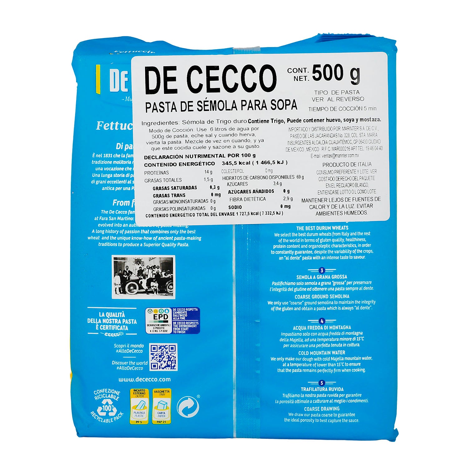 De Cecco - Pasta Nidi Fettuccine 500 g - Italia