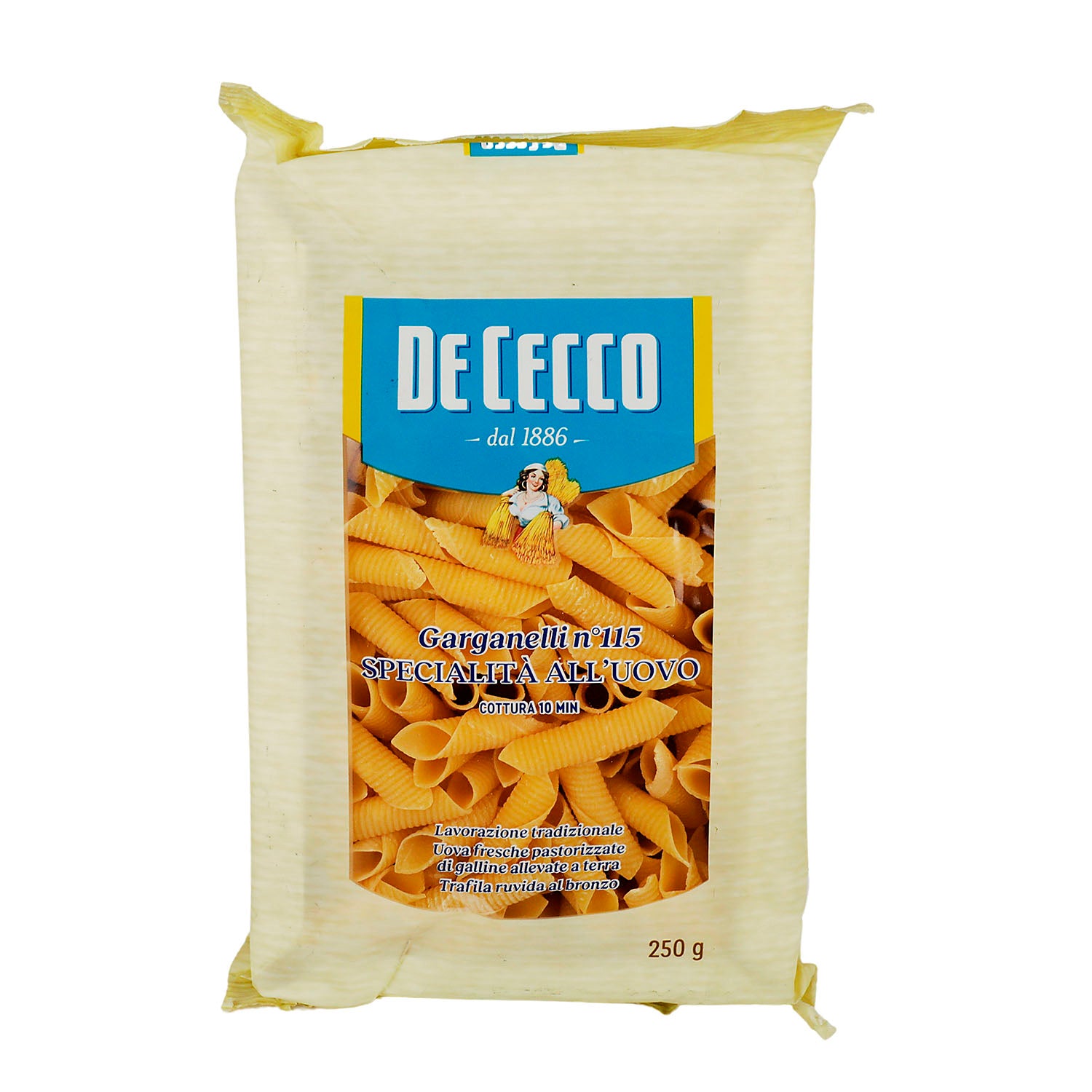 Pasta De Cecco Garganelli Con Huevo de 250 g