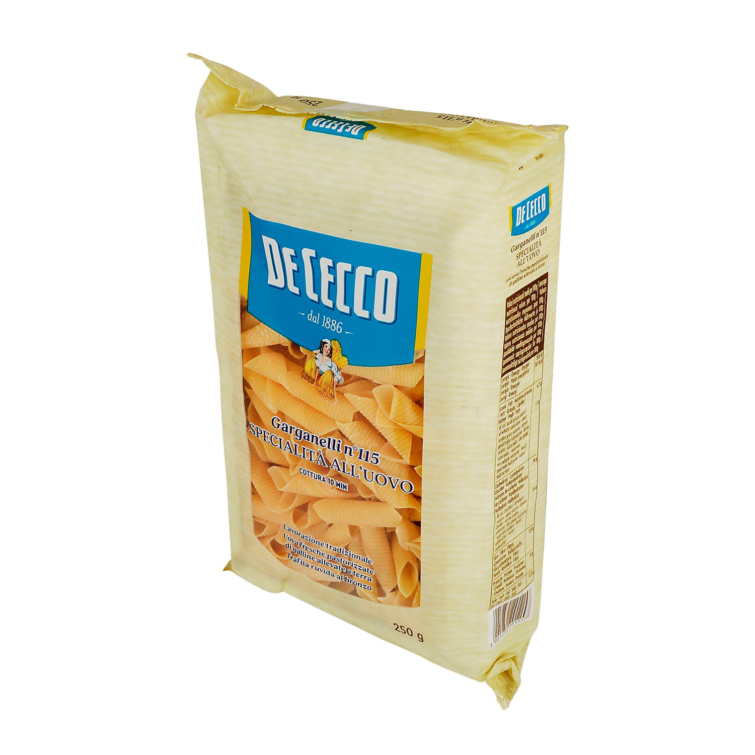 Pasta De Cecco Garganelli Con Huevo de 250 g