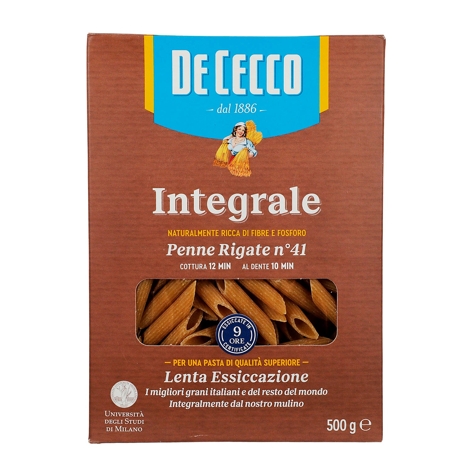Pasta - De Cecco Penne Rigate Integral - 500 gr