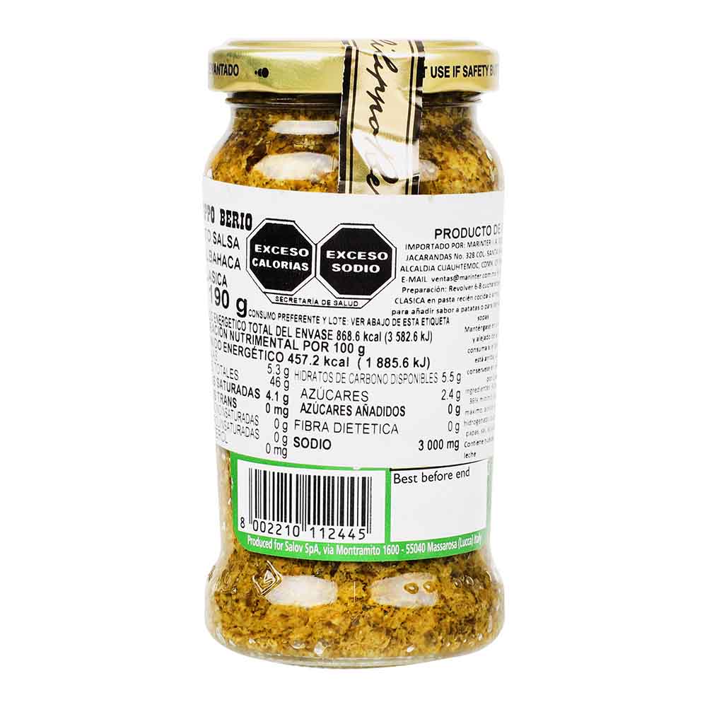 Salsa Pesto - Filippo Berio Clásico 190 gr - Italia