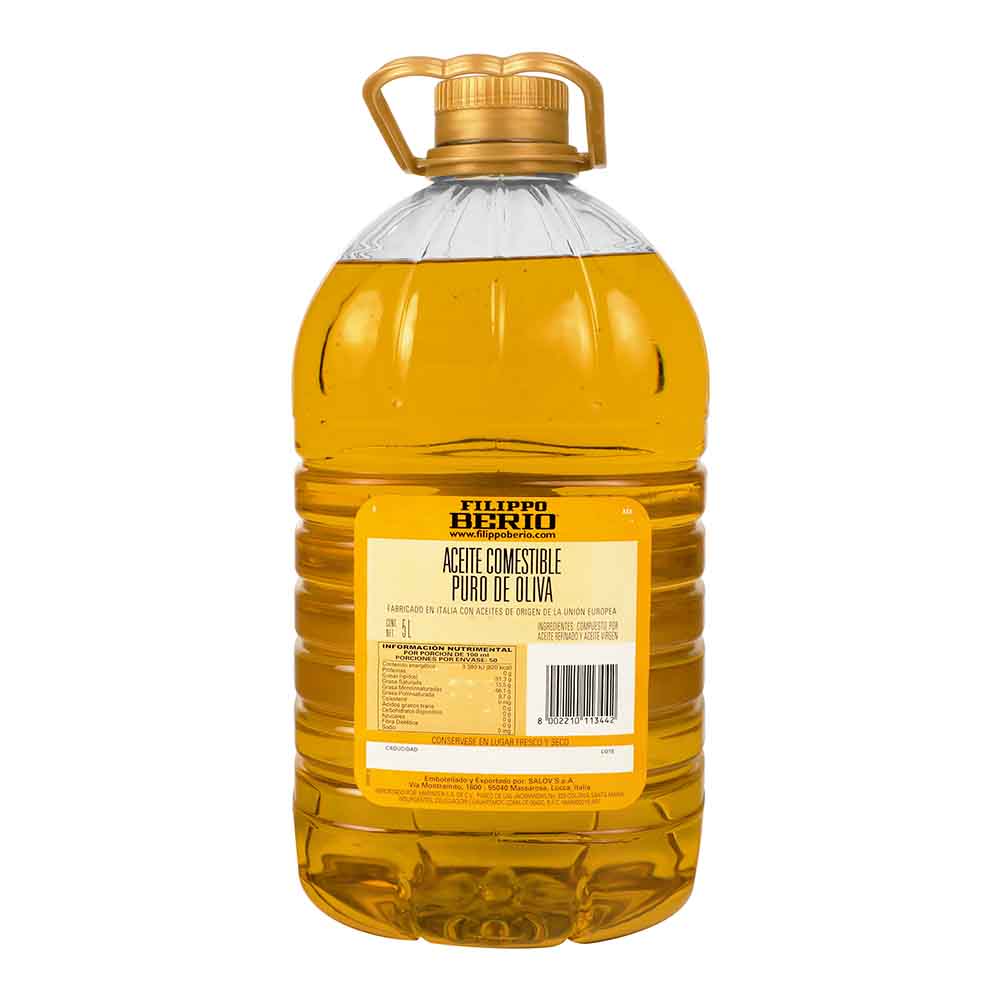 Aceite de Oliva - Filippo Berio 100% Puro 5000 ml - Italia
