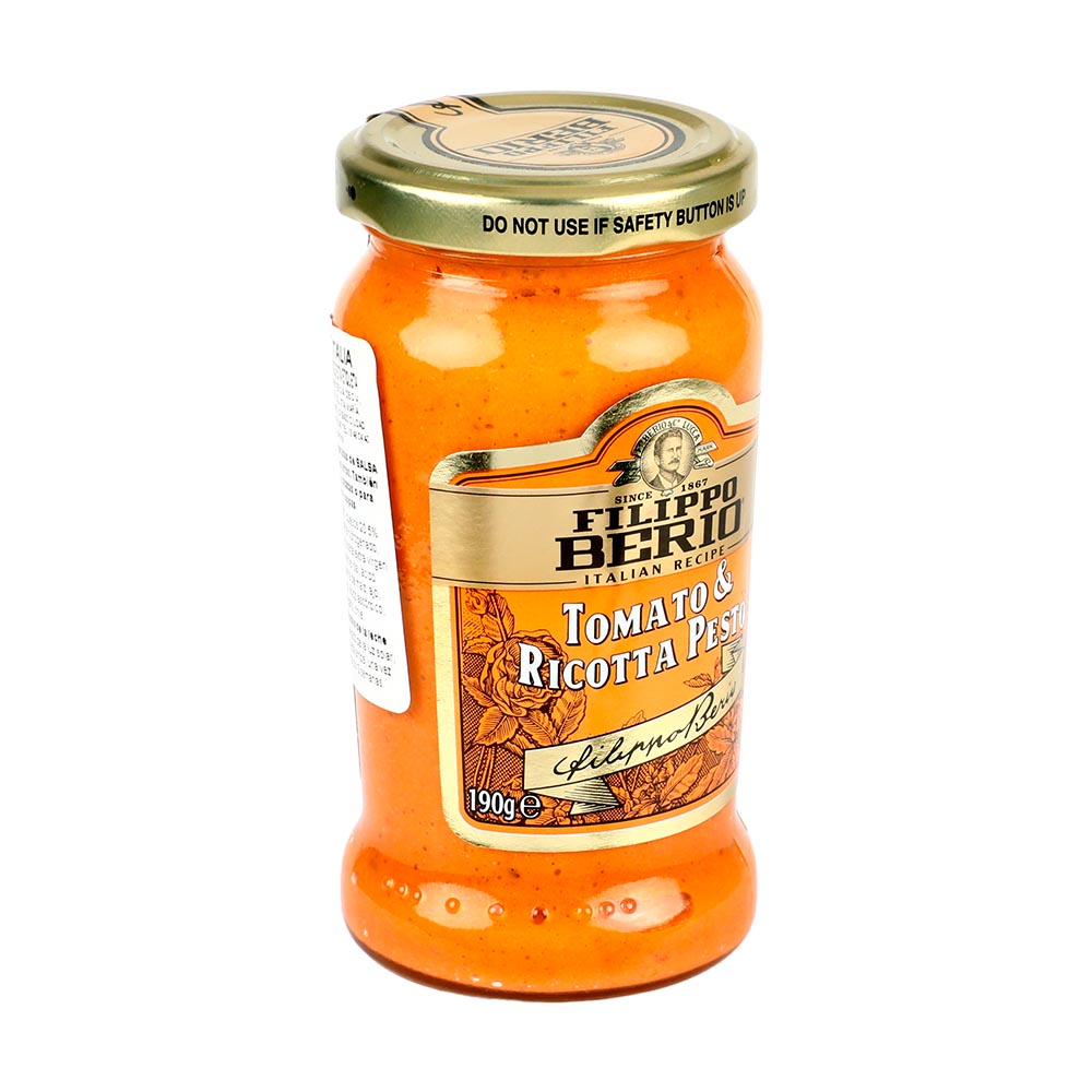 Salsa Pesto - Filippo Berio Tomate y Ricota 190 gr - Italia