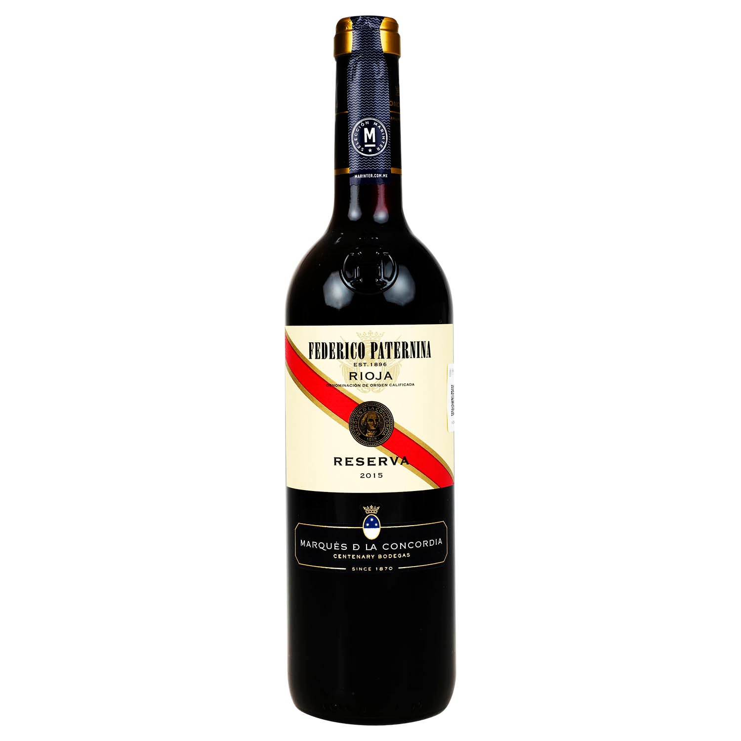 Vino Tinto - Federico Paternina Banda Roja Reserva de 750 ml - España