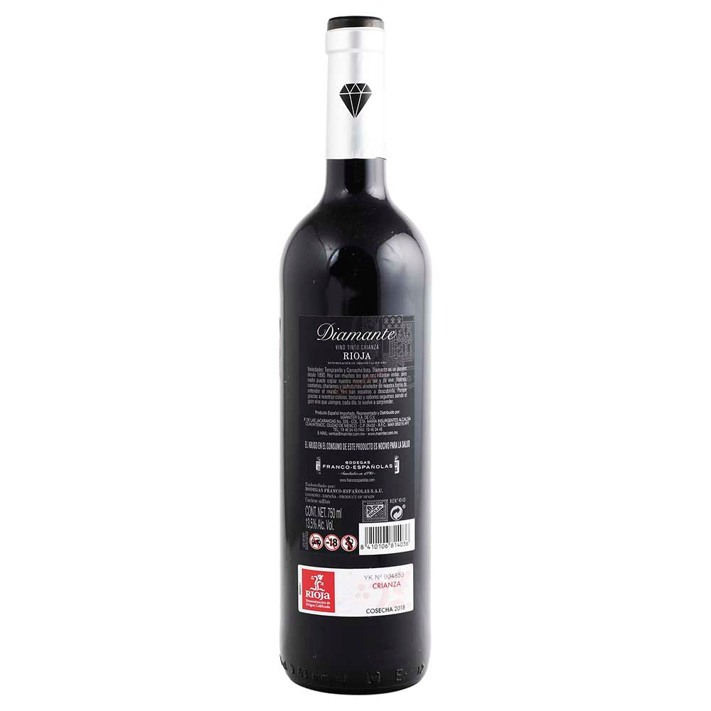 Vino Tinto - Diamante Crianza de 750 ml - España