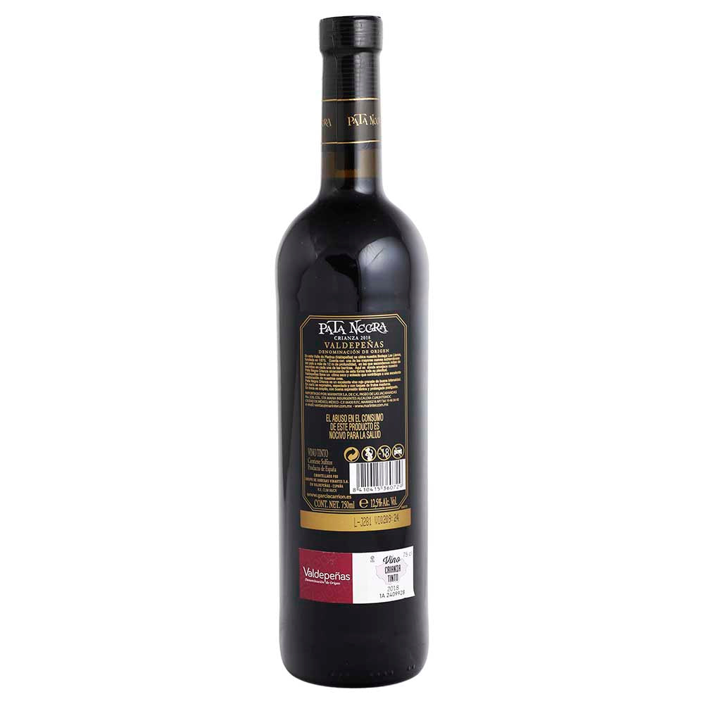 PROMO 3X2 - Vino Tinto Pata Negra Valdepeñas Crianza de 750 ml
