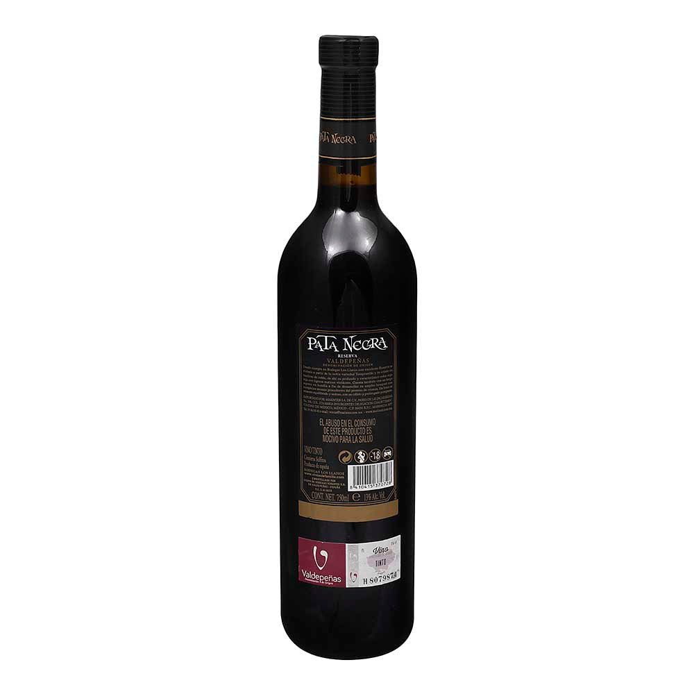 Vino Tinto - Pata Negra Valdepeñas Reserva 750 ml - España