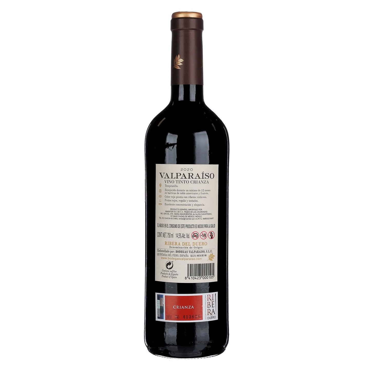 Vino Tinto - Marques de Valparaíso Crianza de 750 ml - España