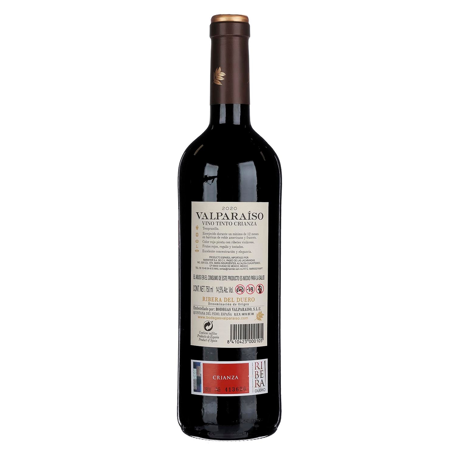 Vino Tinto - Marques de Valparaíso Crianza de 750 ml - España