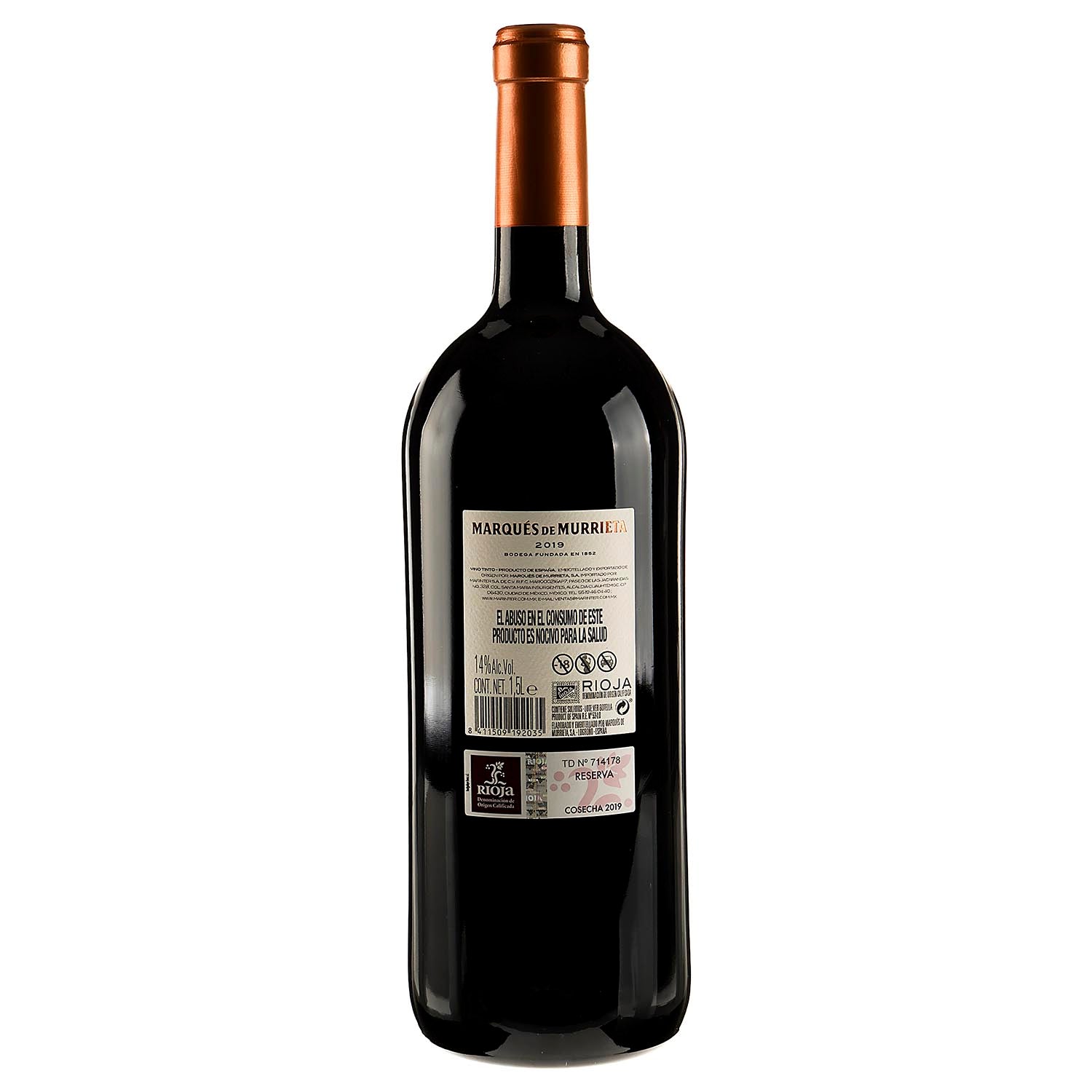 Vino Tinto Marques de Murrieta Reserva 2019 de 1500 ml - España