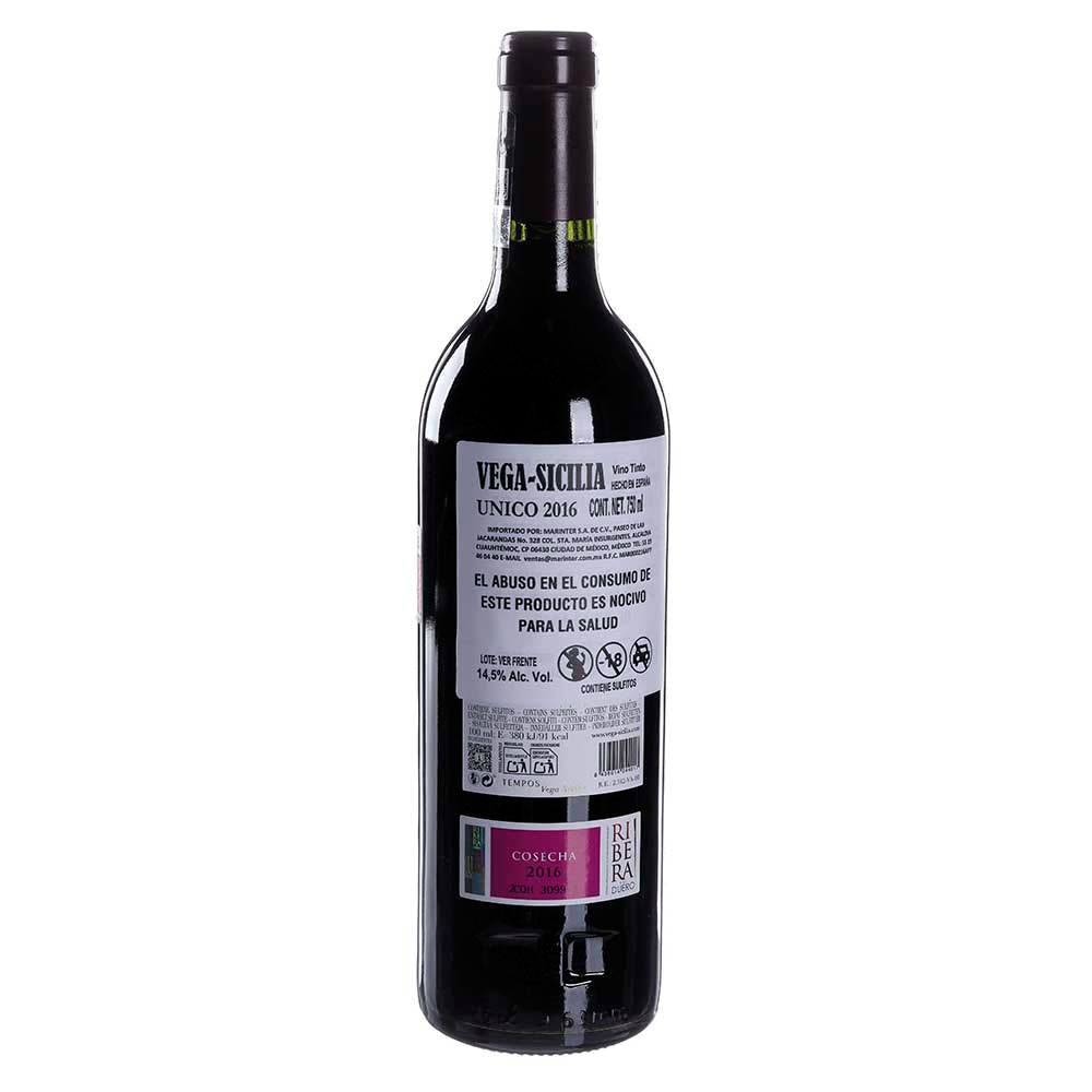 Vino Tinto Vega Sicilia Unico 2016 de 750 ml - España